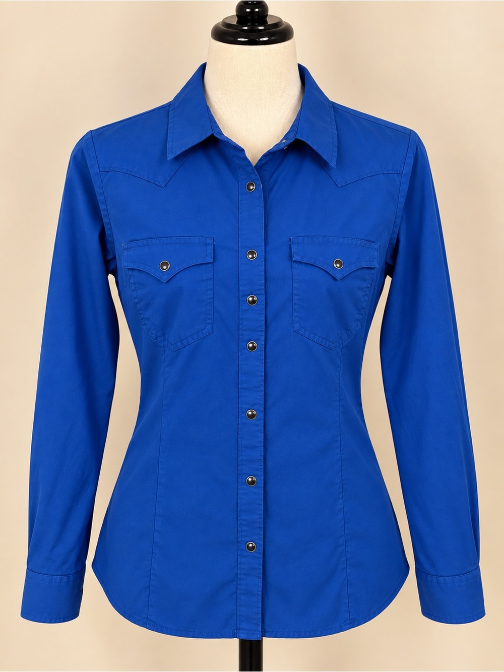 Wrangler Royal Blue Western Snap Shirt M